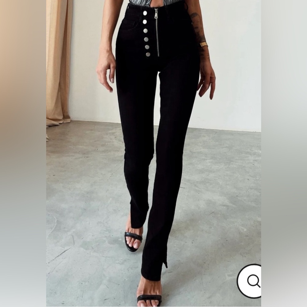 Piral High Waisted Black Jeans